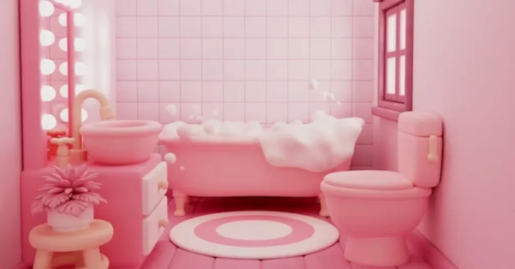 Pink Bathroom Tiles
