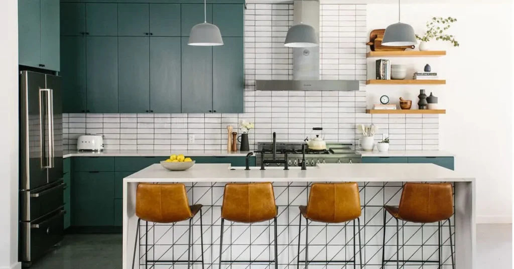 Tiled Kitchen Island