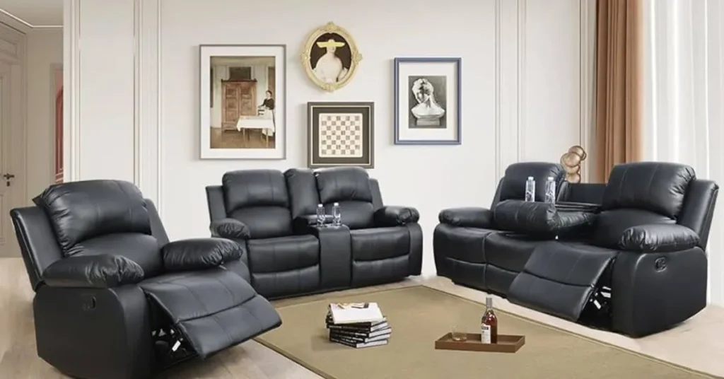 Leather Recliner Couch