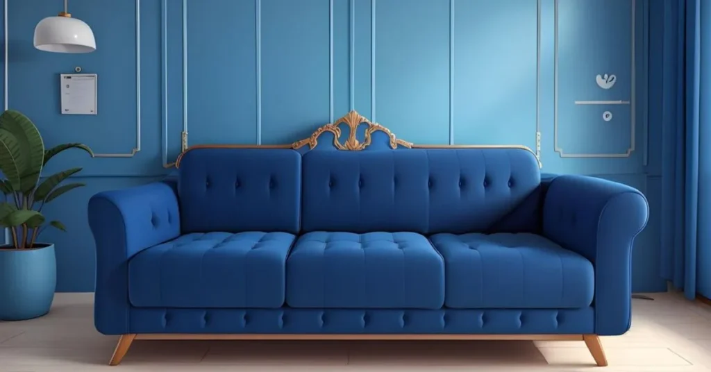 Blue Velvet Couch