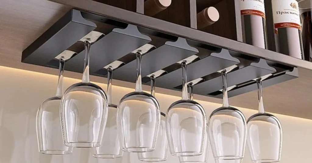 Under Cabinet Wine Glass Rack