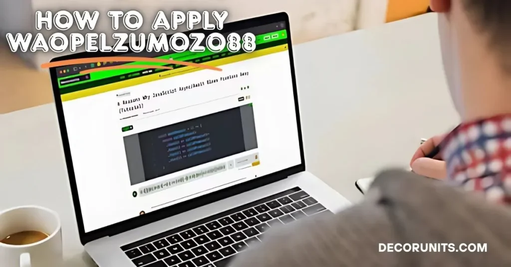 how to apply waopelzumoz088