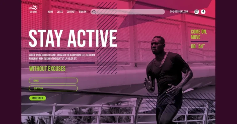 sports streaming website interface illustration