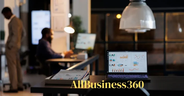 AllBusiness360 CRM interface showing customer leads and analytics