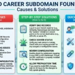 Keine Karriere-Subdomain gefunden